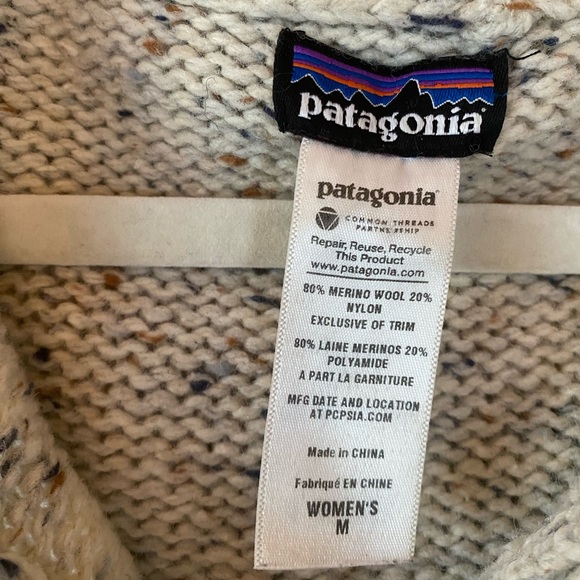 PATAGONIA ranchito hooded sweater merino wool grey size medium - Picture 6 of 11